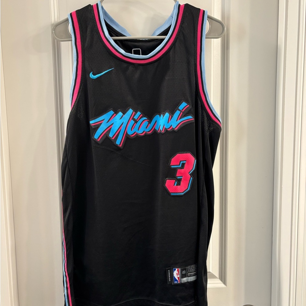 Nike Miami Dwyane Wade Vice City Jersey - Black Blue Pink